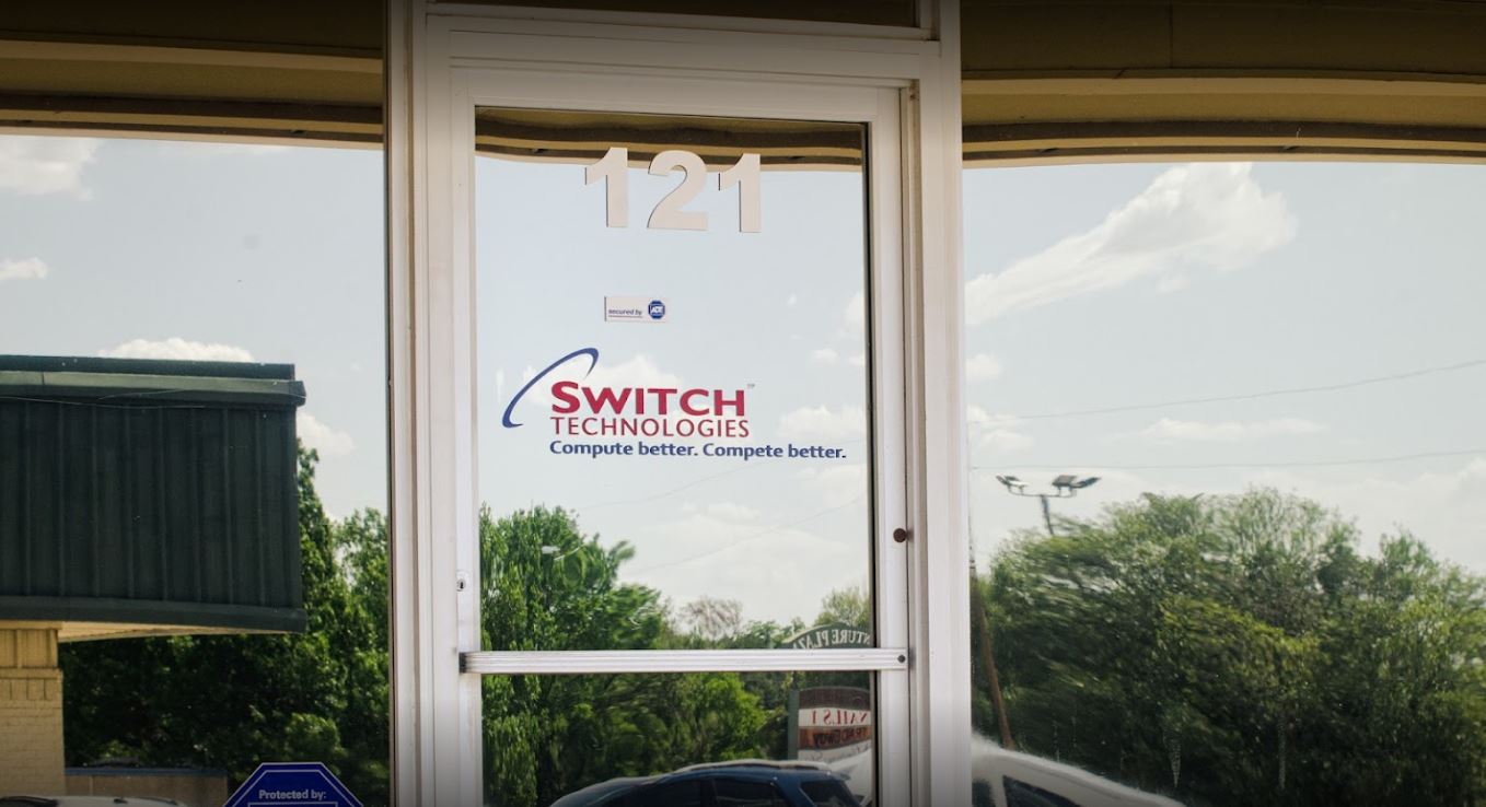 Switch Technologies Logo on their office door